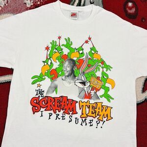 Vintage 1993 Nike Space Jam Michael Jordan Looney Tunes Graphic Short Sleeve Tee
